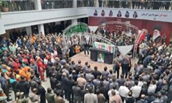 پیکر آتش نشان فداکار کرمانی تشییع شد