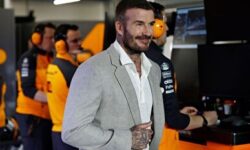 حضور دیوید بکام در حاشیه مسابقات فرمول یک قطر