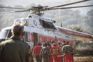 هلی‌بُرن نیروها برای اطفا حریق جنگل توسکستان گرگان آغاز شد