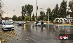 تصاویری از بارش باران پاییزی در اصفهان