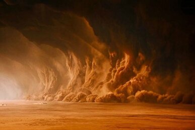 طوفان شن سهمگین در استرالیا از آسمان معدن بزرگ طلا عبور کرد + فیلم