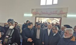 افتتاح خانه کشتی شهر طرقبه با حضور رئیس مجلس و وزیر ورزش و جوانان