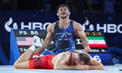 فیلم کشتی حسن یزدانی مقابل دیوید تیلور