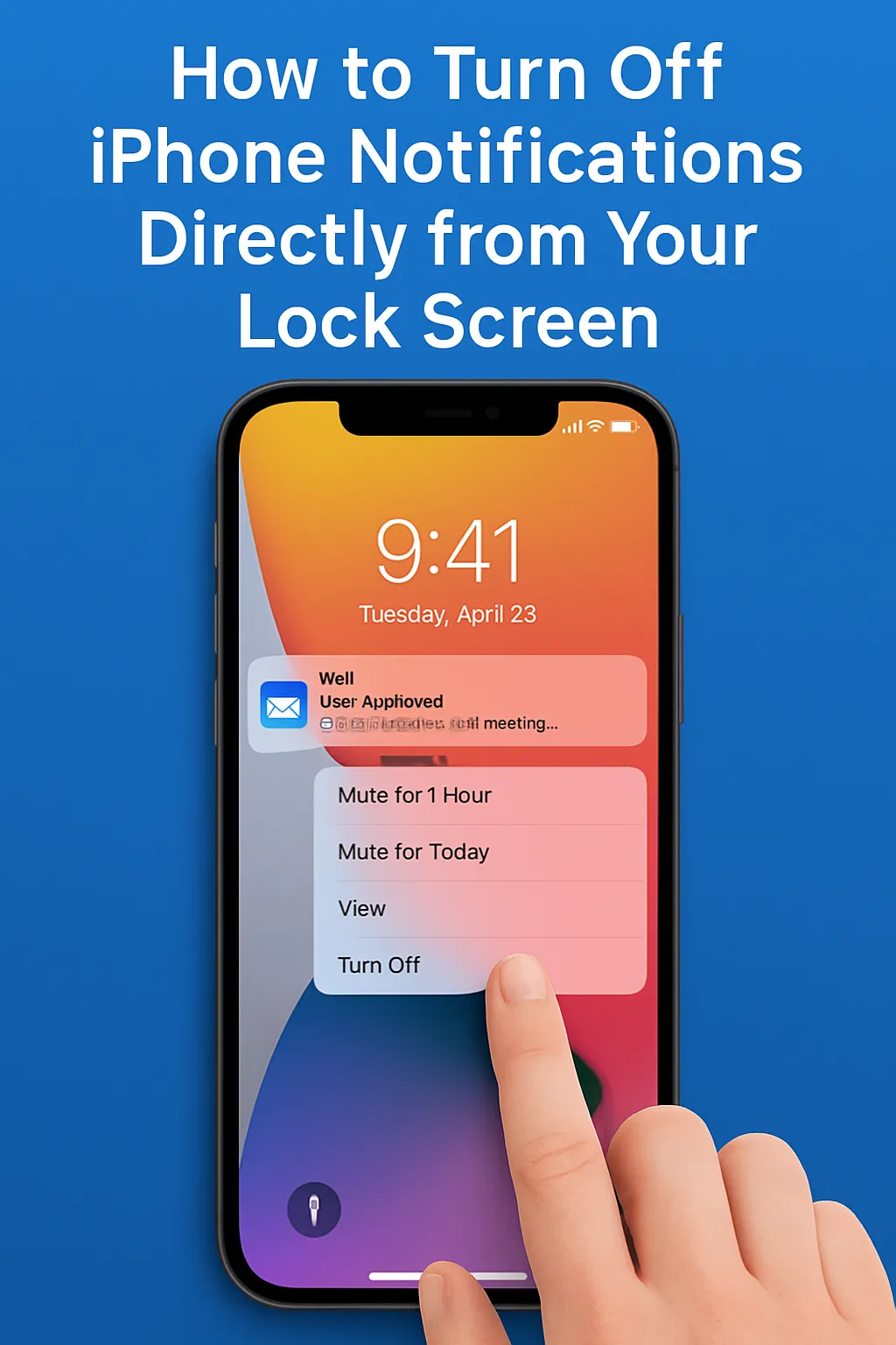 How to Turn Off iPhone Notifications Directly from Your Lock Screen