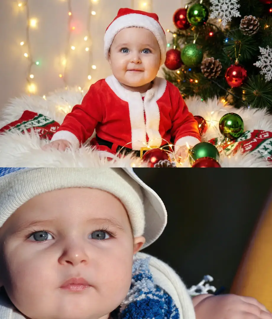 پرامپت هوش مصنوعی عکس کریسمس / پرامپت عکس نوزاد کریسمس