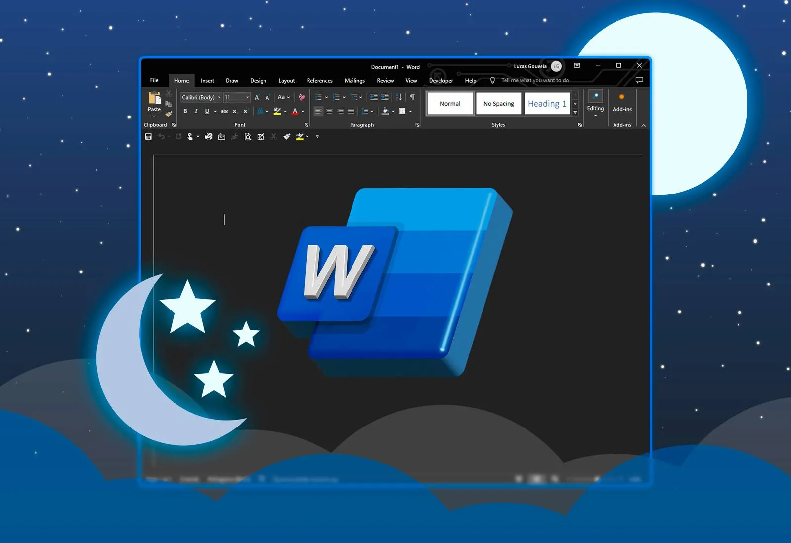 فعال کردن حالت تاریک در ورد/ راهنمای گام به گام و تصویری