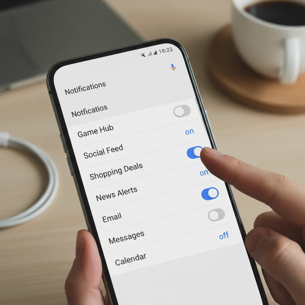 اعلان های غیر ضروری را خاموش کنید