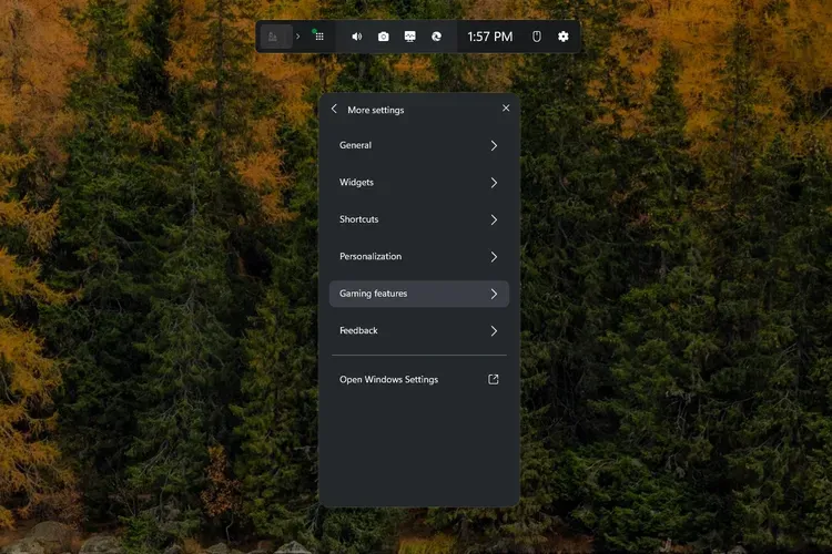 ویژگی های بازی را انتخاب کنید.