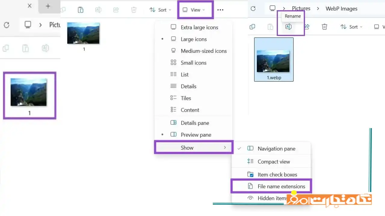 تبدیل فایل WebP به فرمت‌های دیگر پیش از باز کردن