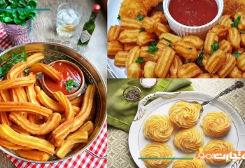 طرز تهیه سیب زمینی بامیه ای ترد و پفکی | مناسب مهمانی و عصرانه