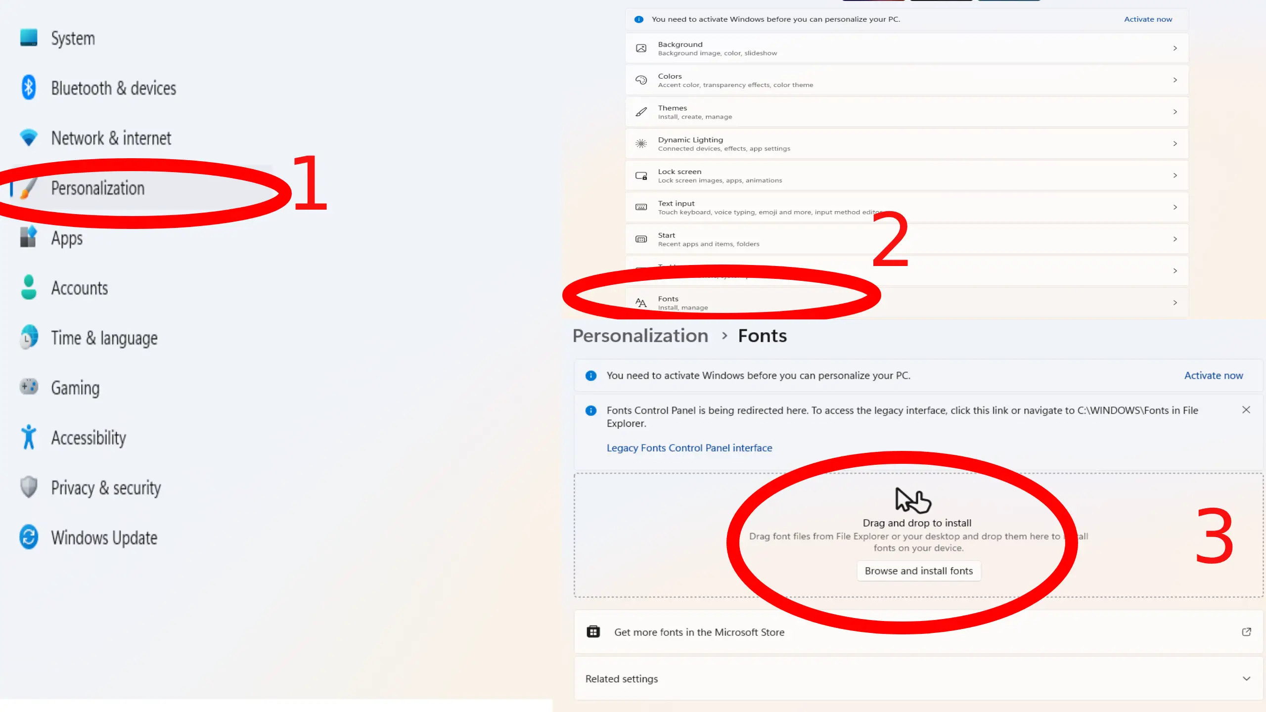 آموزش نصب فونت‌ در ویندوز11