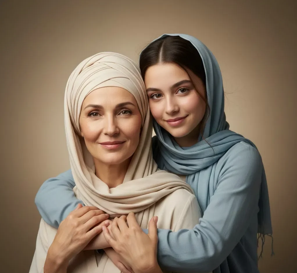 پرامپت عکس مادر و دختر 