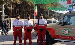 خدمت رسانی نیرو‌های هلال‌احمر کرمان به زائران حاج قاسم