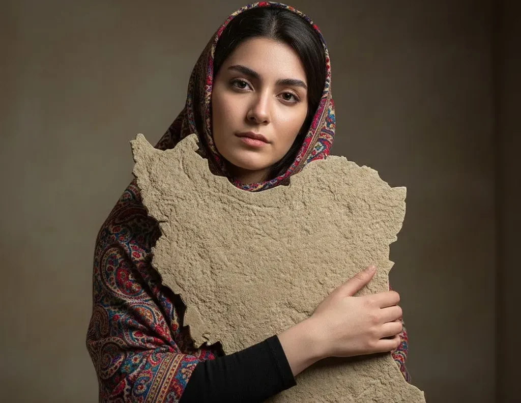 پرامپت بغل کردن نقشه ایران / 3 پرامپت زیبا برای وطن