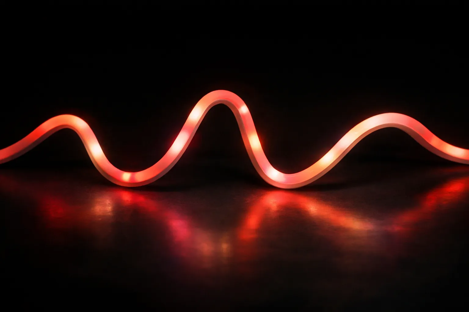 نور غیر یک نواخت در ریسه نئون فلکسی